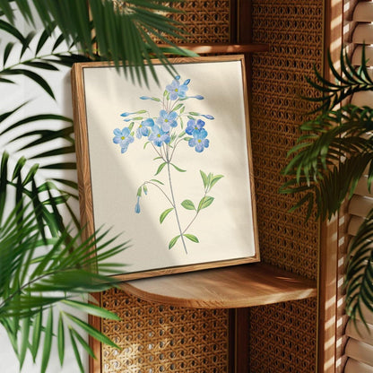 Vintage Botanische Leinwandbilder mit Holzrahmen, 30x40 cm