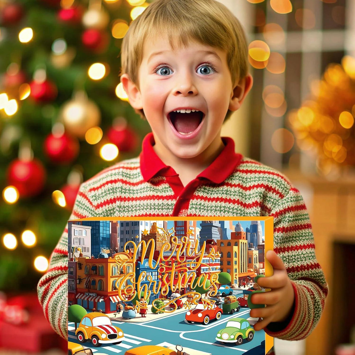 Adventskalender 2024 Cars für Jungen, 24 Xmas Pull-Back Race Cars