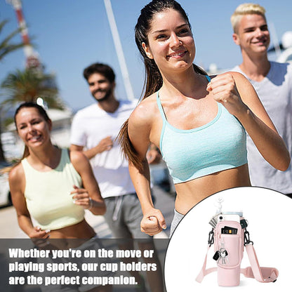 Neopren Tragetasche für Stanley Cup 40oz Rosa - Verstellbarer