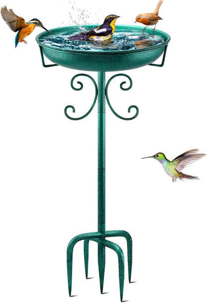 Große Metall Vogeltränke Garten Dekor Grün