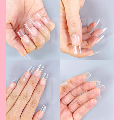 Extra dicke Soft Gel Nagelspitzen Medium Square 14 Größen