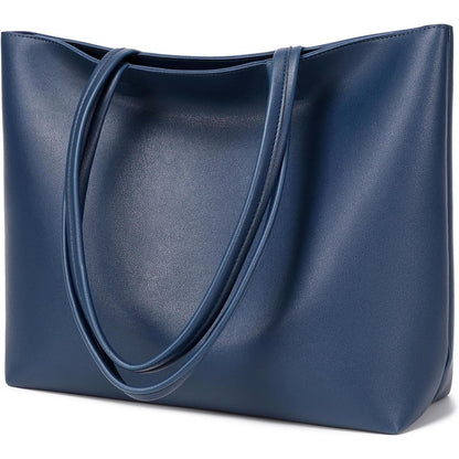 Damen Henkeltasche Shopper Bag Dark Blue in Lederoptik