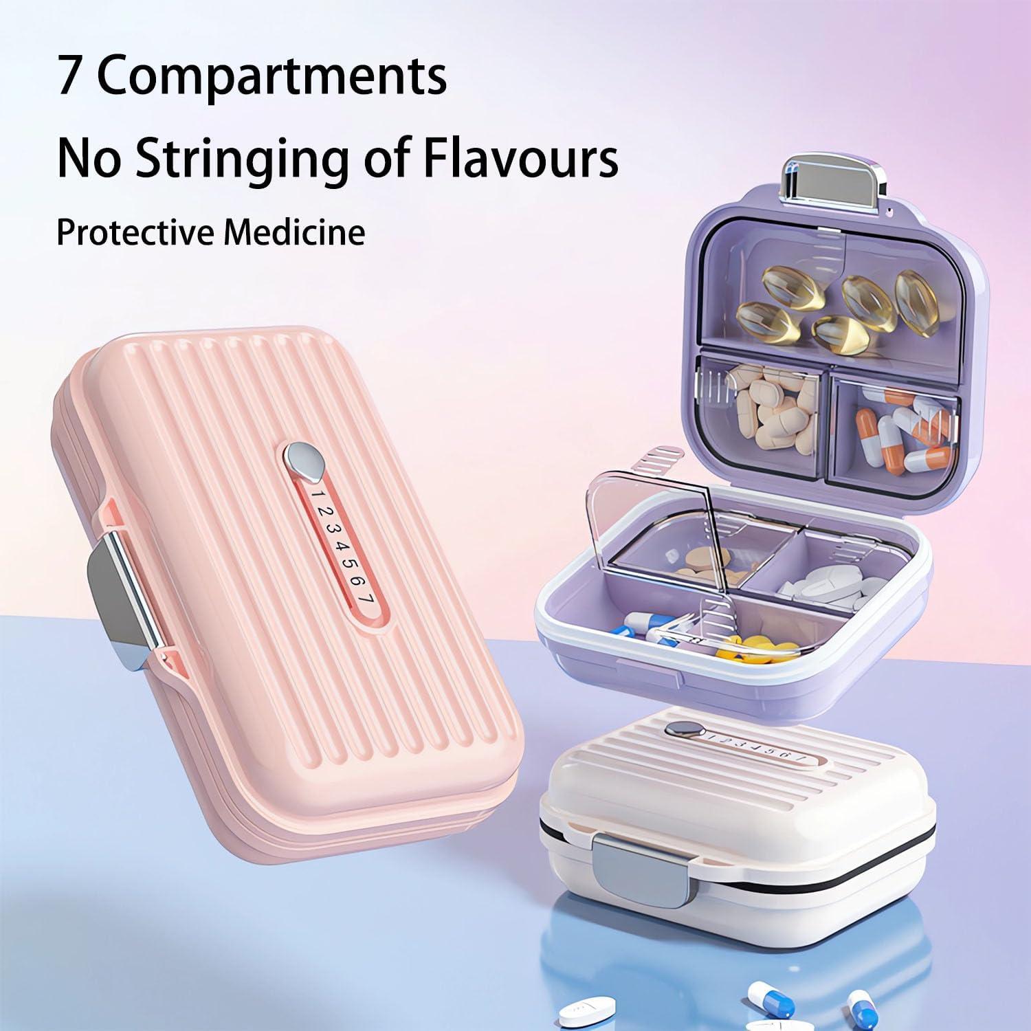 Pillendose 2er Set Tablettenbox 7 Tage Reise Pillenbox Organizer