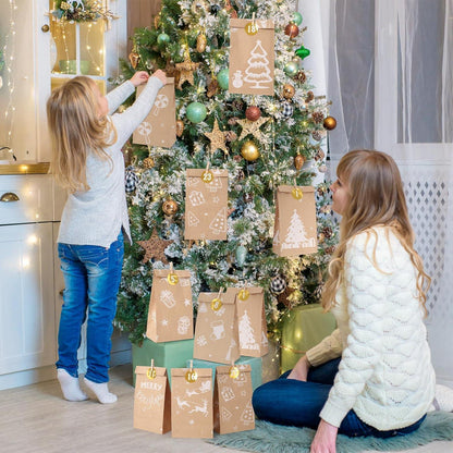 Adventskalender zum Befüllen mit Aufkleber und