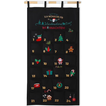 2026 Adventskalender zum Befüllen Wandteppich 70x130cm
