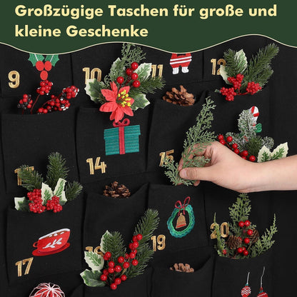 2026 Adventskalender zum Befüllen Wandteppich 70x130cm