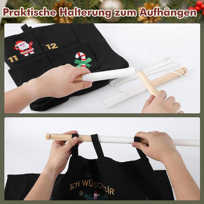 2026 Adventskalender zum Befüllen Wandteppich 70x130cm
