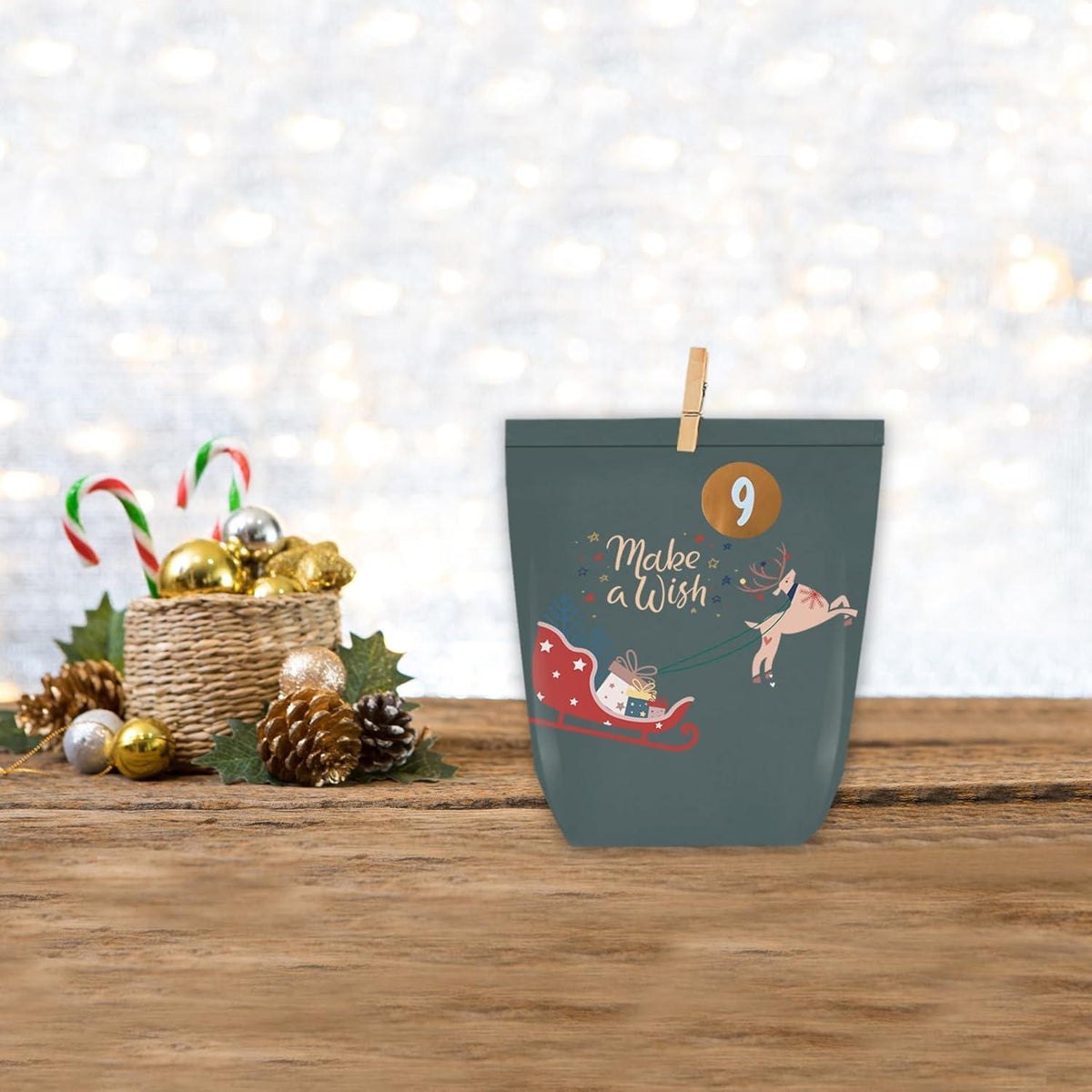 Adventskalender zum Befüllen 24 Weihnachtstüten Selbst Basteln