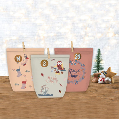 Adventskalender zum Selbst Befüllen DIY Papiertüten 24 Weihnachtstüten