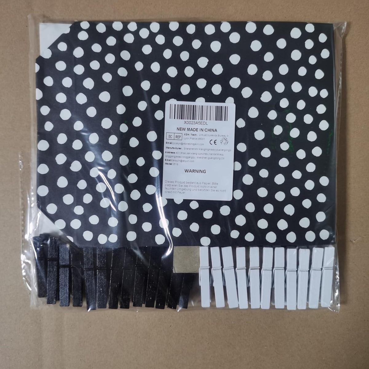 Adventskalender 24 Papier-Tüten Weihnachten basteln Black White