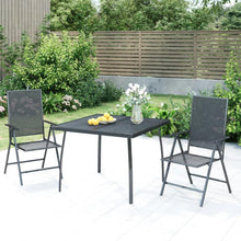 Gartenmöbel Set 2 Personen Stahl Essgruppe Verstellbar Klappbar