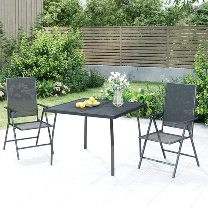 Gartenmöbel Set 2 Personen Stahl Essgruppe Verstellbar Klappbar