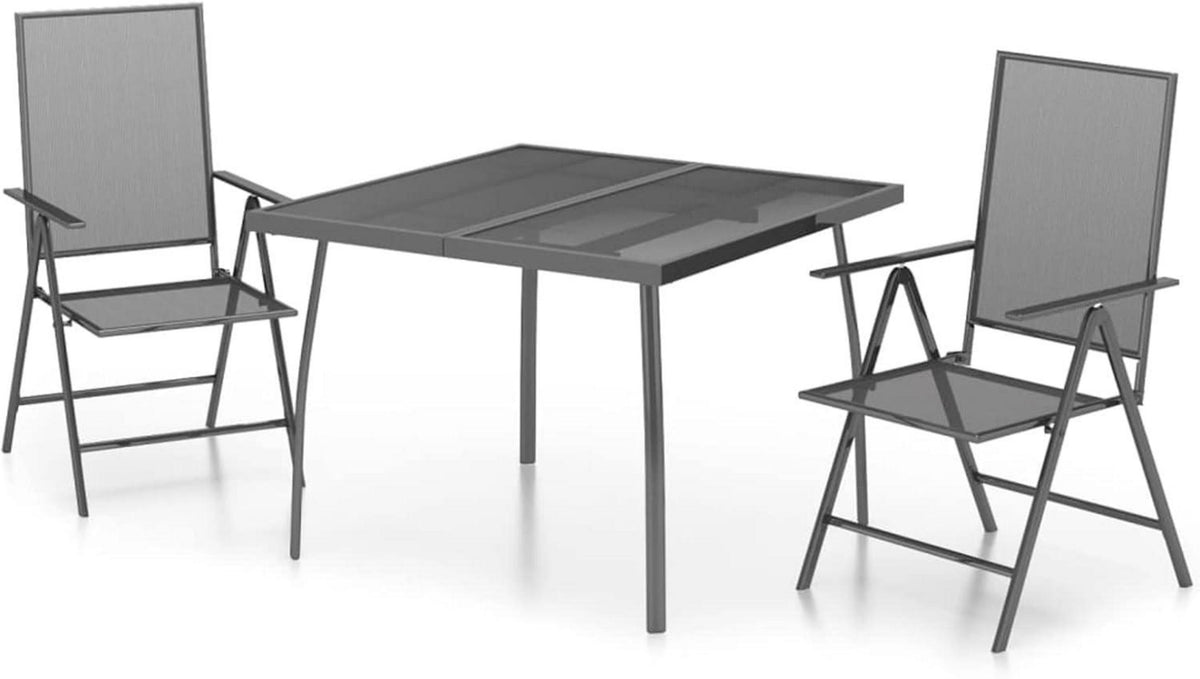 Capwee Garten Essgruppe 2 Personen - Stahl 3 tlg Outdoor Set