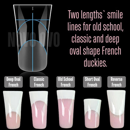 Duck Nail Dual Forms – 240 Stück, 12 Größen für Polygel