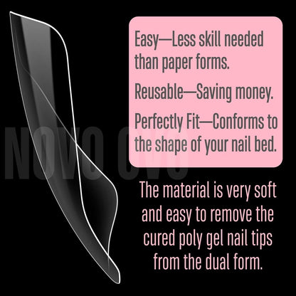 Duck Nail Dual Forms – 240 Stück, 12 Größen für Polygel