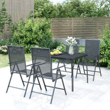 Outdoor Essgruppe 4 Personen Gartenmöbel Set Stühle Tisch Stahl-5-tlg