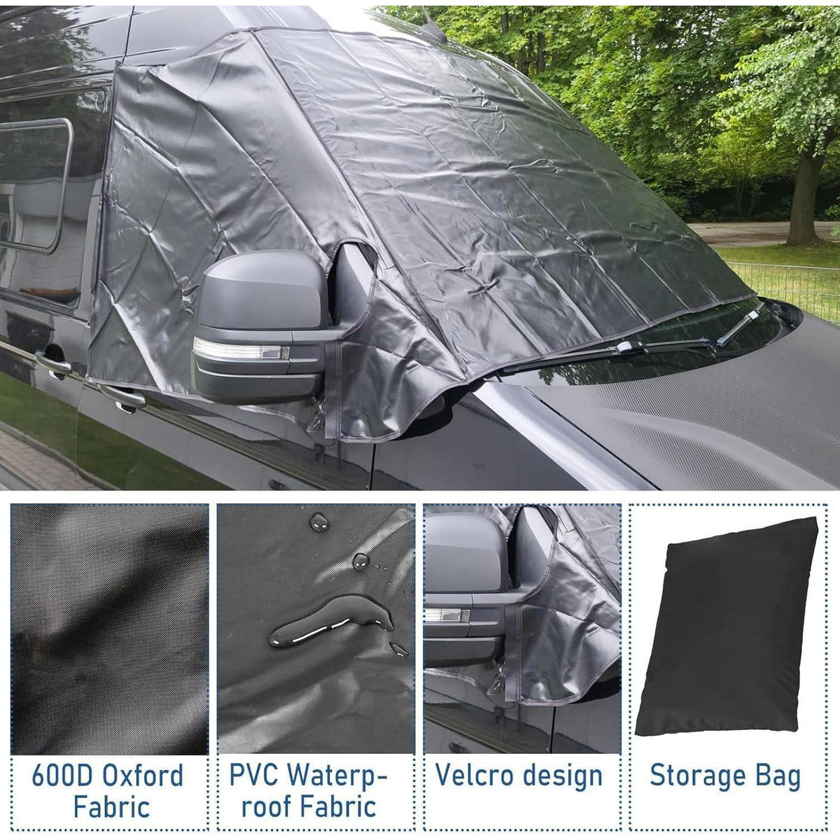Frontscheibenabdeckung VW T5 Transporter 2003-2015 – Sonnenschutz & Frostschutz