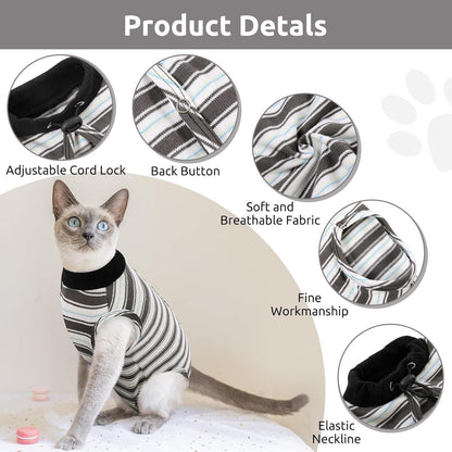Postoperative Katzenkleidung Schwarz M - Effektiver Schutz & Komfort