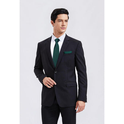 Herren Krawatten Set mit Einstecktuch, Klassisch Grün