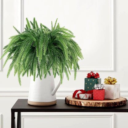 Künstliche Tannenzweige Weihnachtsdeko Norfolk Pine 45CM 4 Stück