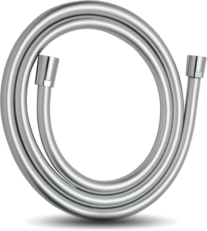 Hochwertiger PVC Duschschlauch 2m Silber für Badarmaturen