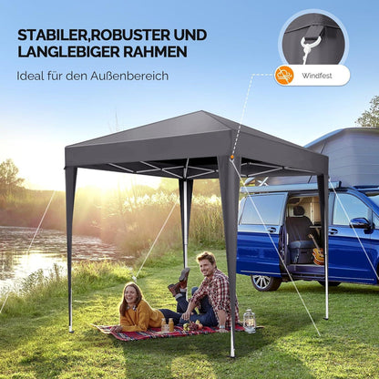 Faltpavillon 3x3m – Höhenverstellbar & Wasserdicht mit Zubehör
