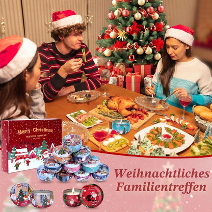 Weihnachtsduftkerzen-Set 12er Pack | Sojawachs Aromatherapie Geschenk