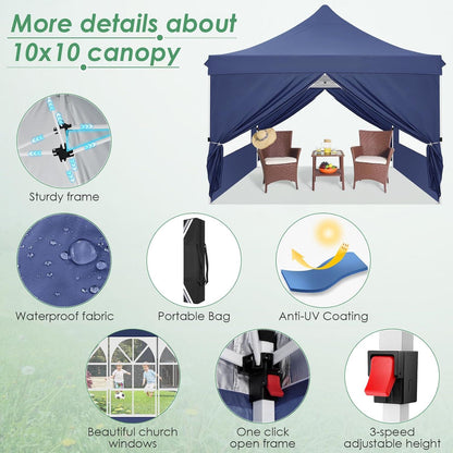 COBIZI Faltpavillon 3x3m Wasserdicht Stabil Winterfest