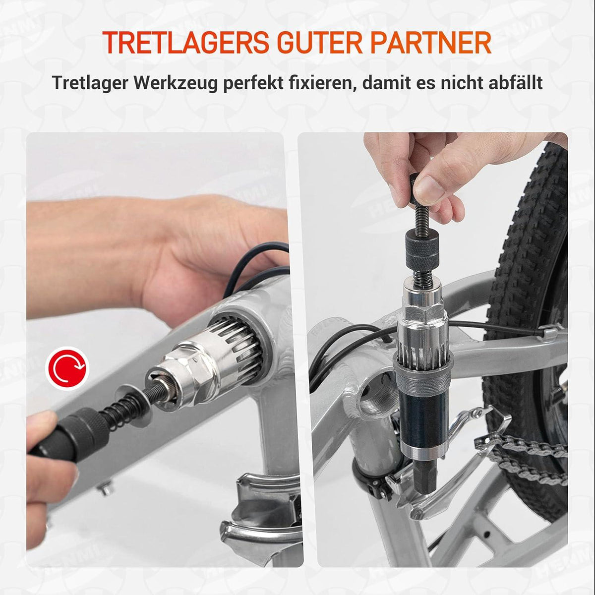 Tretlager Werkzeugset Fahrrad Innenlager Entferner 20zähnen 24mm Inkl. Schmieröl Schmierfett