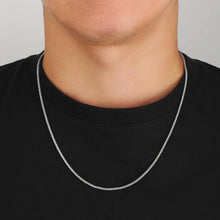 Goldkette Herren Edelstahl Weizenkette 18K Silber 2,5/3/4mm