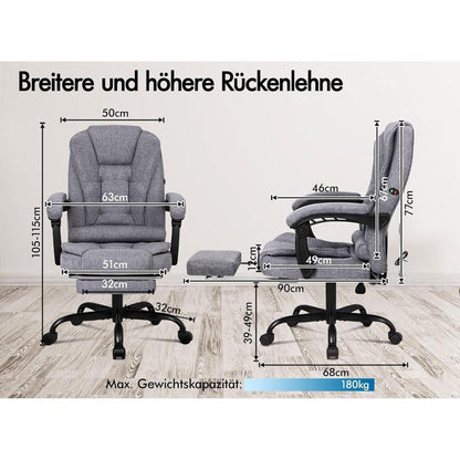ALFORDSON Ergonomischer Bürostuhl mit