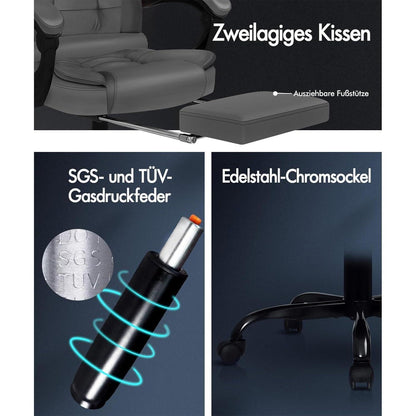 Ergonomischer Gaming-Bürostuhl mit Massagefunktion und hoher