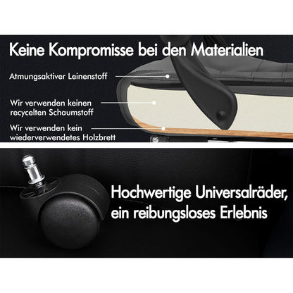 Massage Bürostuhl ergonomisch mit Fußstütze und
