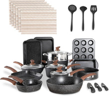 30-teiliges Induktions-Kochgeschirr-Set mit Granitbeschichtung und
