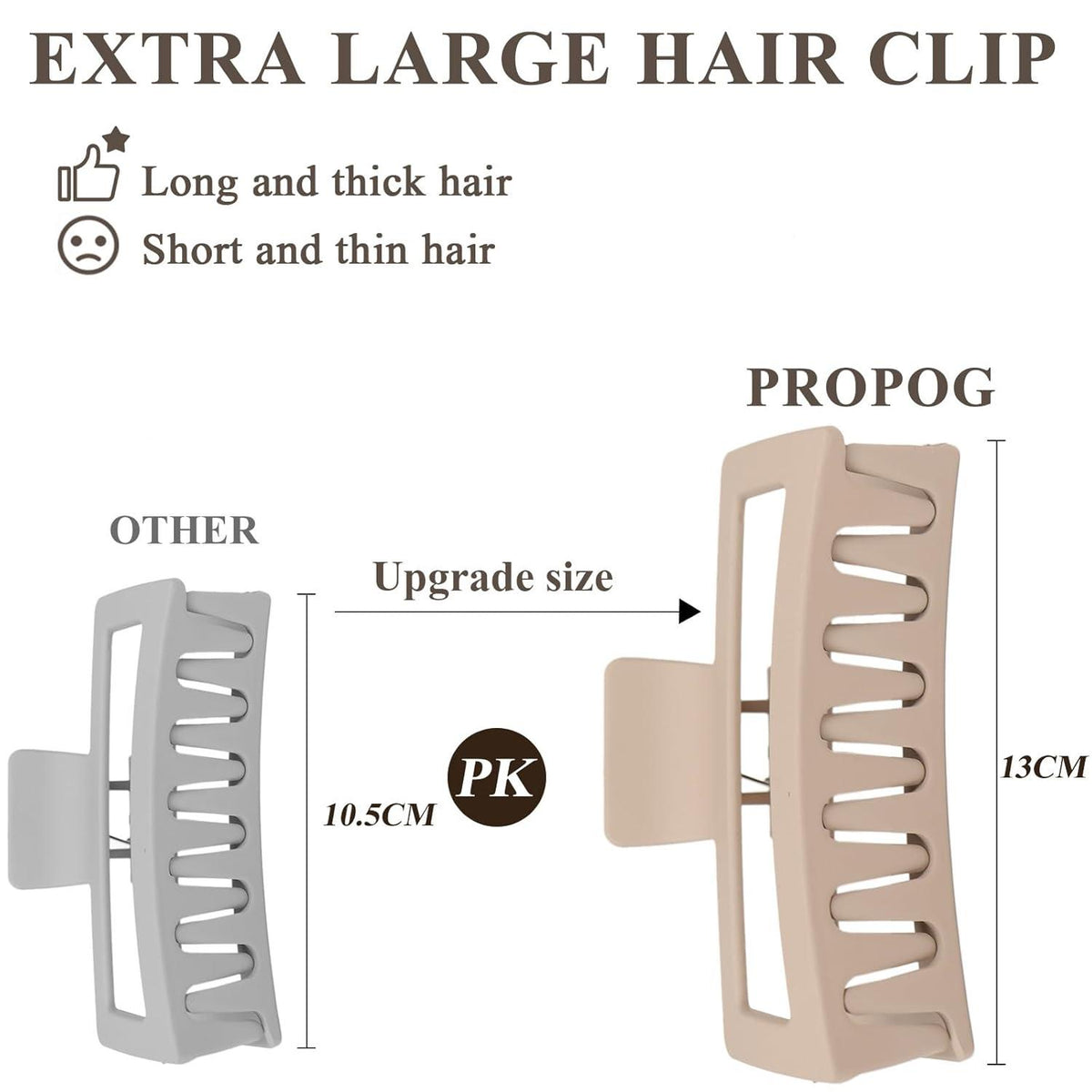 Große Haarklammer 13cm Set - Damen Hair Clip Box mit 8 Stück