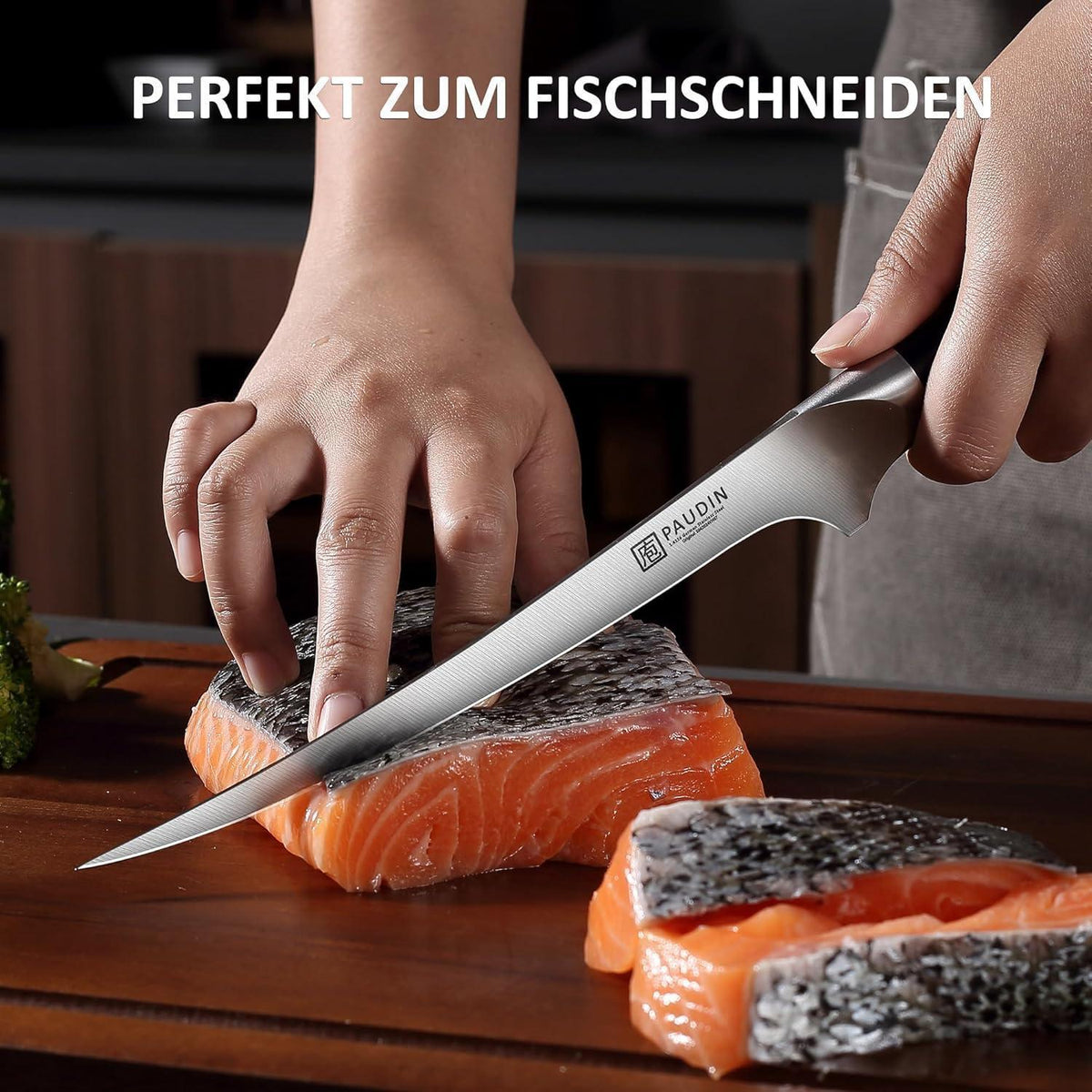 Filetiermesser 18 cm aus deutschem Edelstahl, scharf & ergonomisch