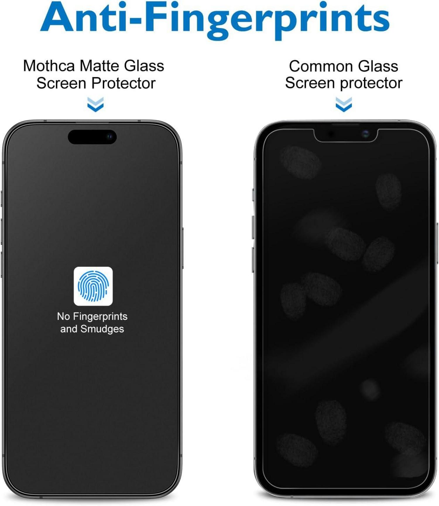 Mothca Matt Schutzfolie iPhone 16 Pro Max 6,9 Zoll 2x Displayschutz