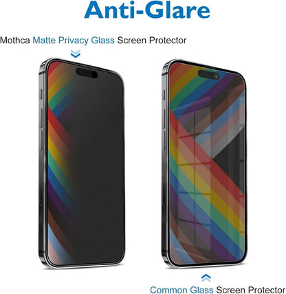 Mothca Matt Sichtschutz iPhone 16 Pro 6,3 Zoll 9H Blendschutz Anti-Fingerprints