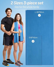 Schnelltrocknendes Mikrofaser Handtuch Set (180x60 cm