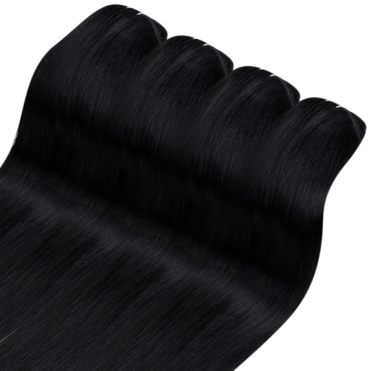 Echthaar Clip-in Extension Schwarz 50cm - 150g