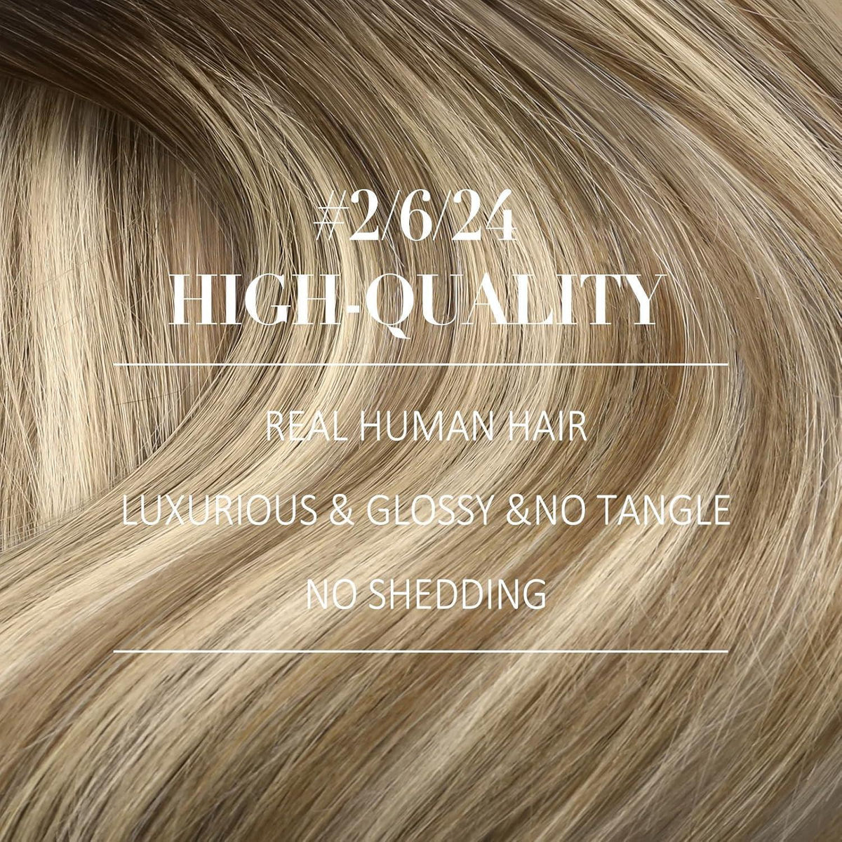 Clip-in Echthaarverlängerung 50cm – Braun Blond – 150g