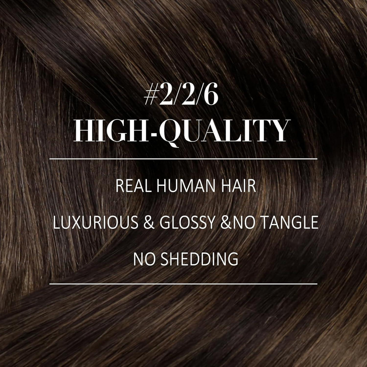 Echthaar Clip-in Extensions Ombre Braun 50cm - 150g