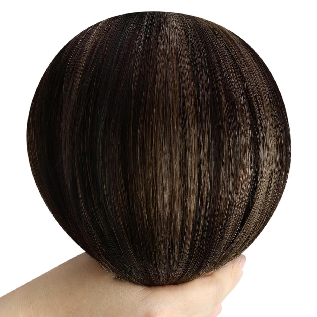 Echthaar Clip-in Extensions Ombre Braun 50cm - 150g