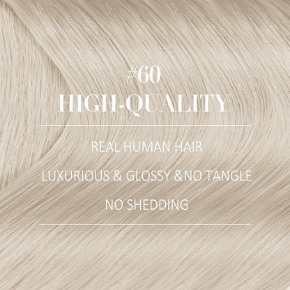 Platinblond Clip-in Echthaarverlängerung 45cm - Remy Haar