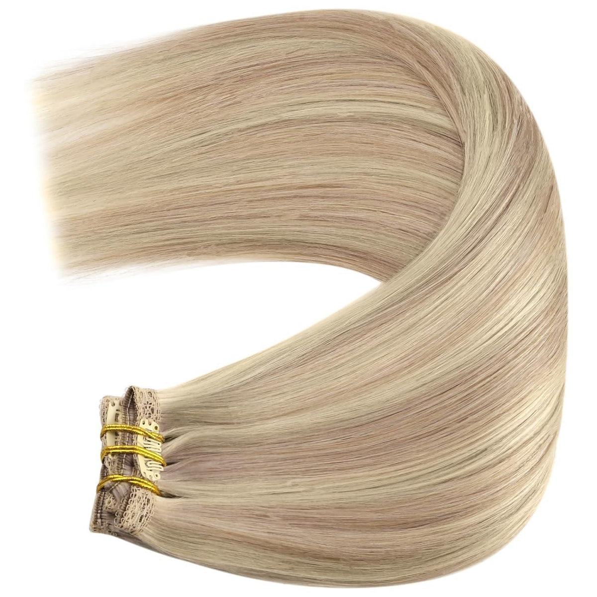 Echthaar Haarverlängerung 55cm – #18/613 – 150g Clip-In