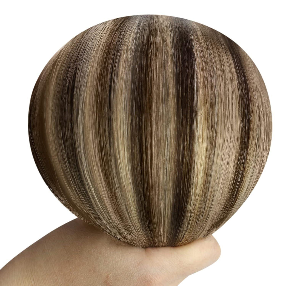 Clip-in Echthaar Extensions Ombre Schwarz Braun Blond 50cm