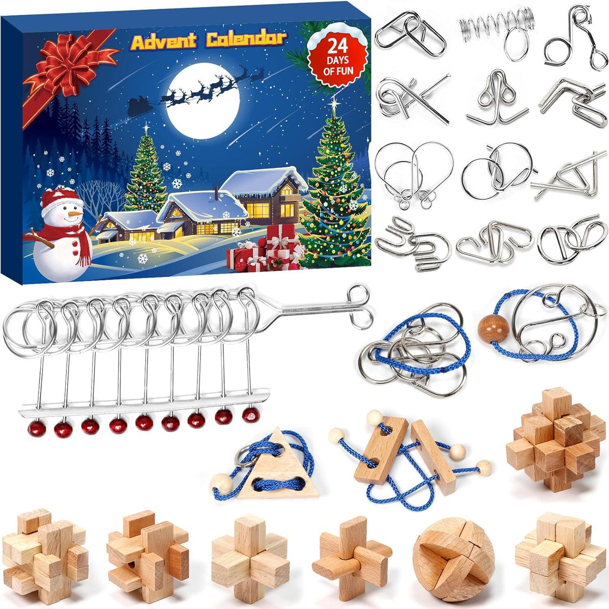 Adventskalender 2024 Rätsel Weihnachten Countdown 24 Tage Mädchen