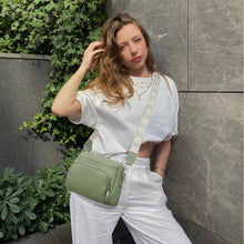 Damen Umhängetasche Crossbody Bag PU Leder RFID Schutz