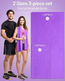 Premium Mikrofaser Handtuch-Set für Fitness & Sport (180 x