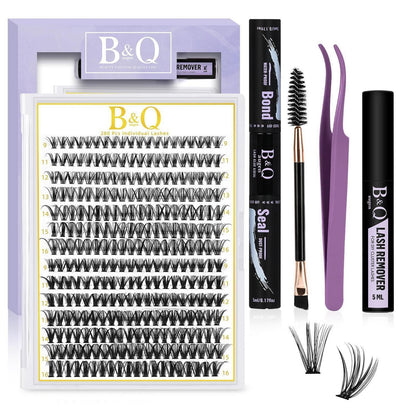 Wimpern-Set 280pcs Cluster Wispy D-Curl für Volumen-Look